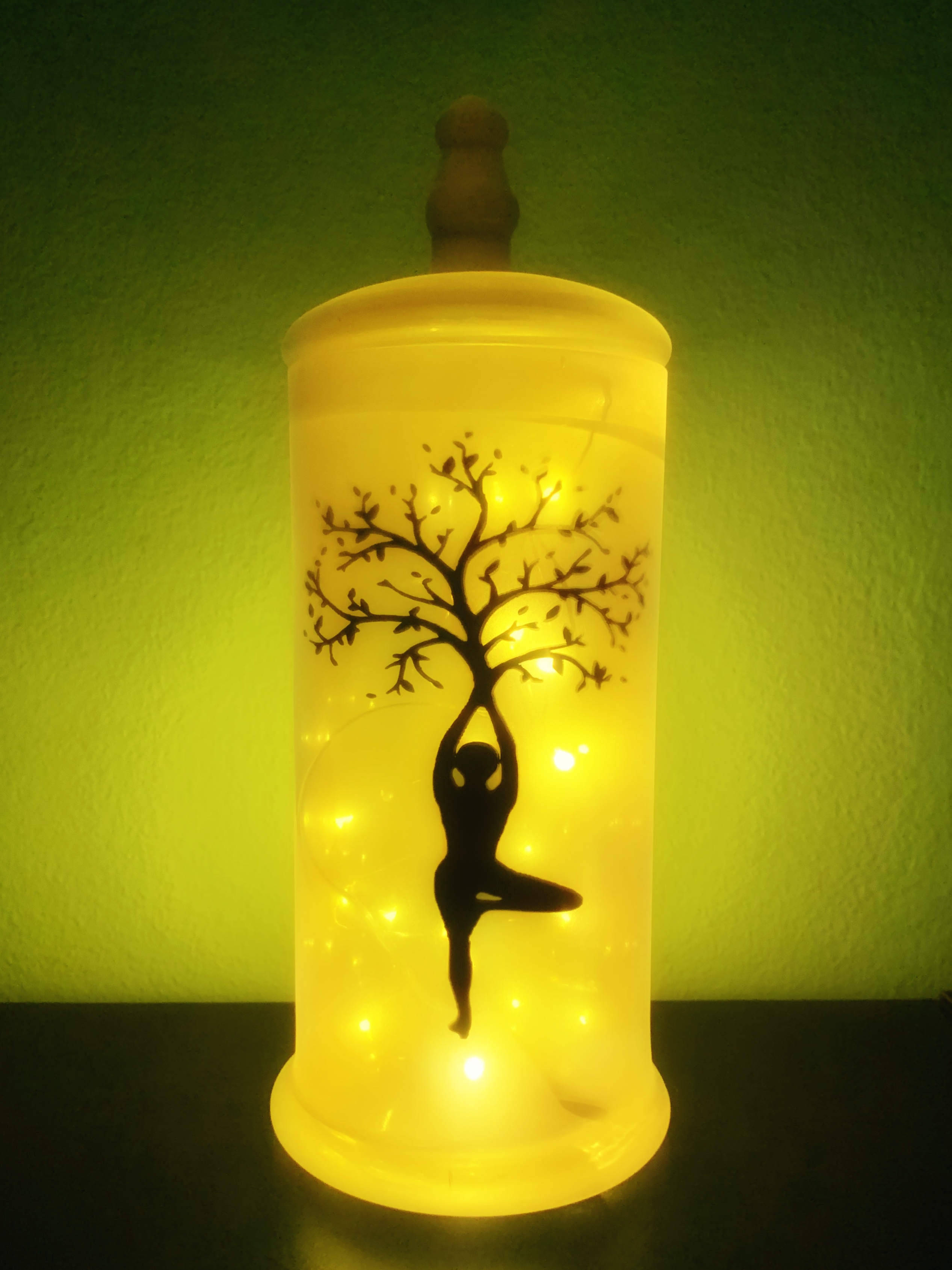 Yoga Tree Luminary Jar